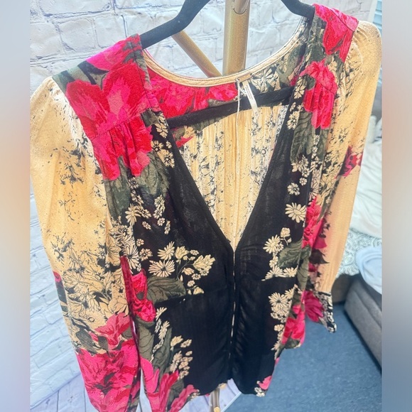 Free People Mikayla Floral Print Tunic Size XS NWOT - Picture 5 of 16